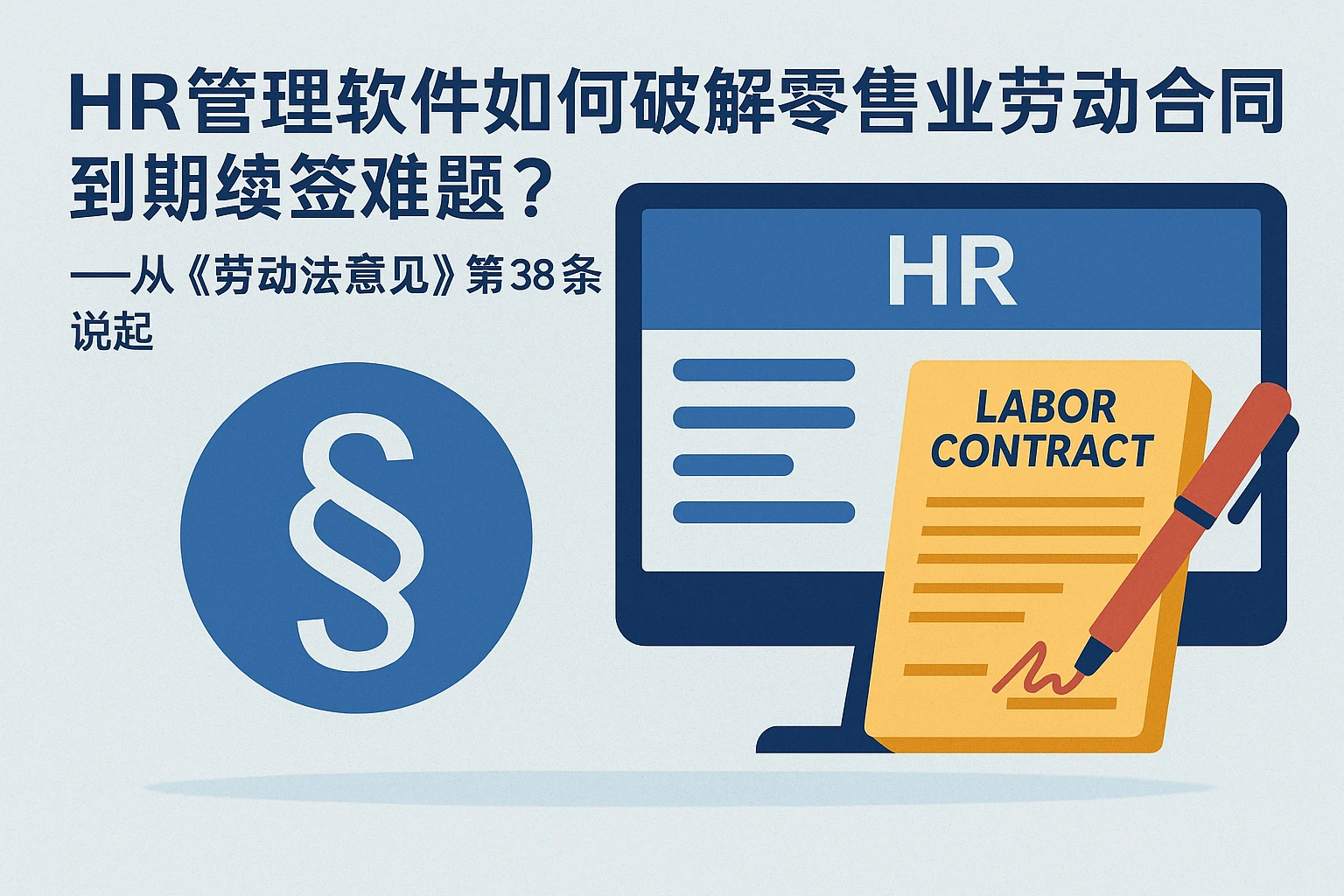 HR管理软件如何破解零售业劳动合同到期续签难题？——从《劳动法意见》第38条说起