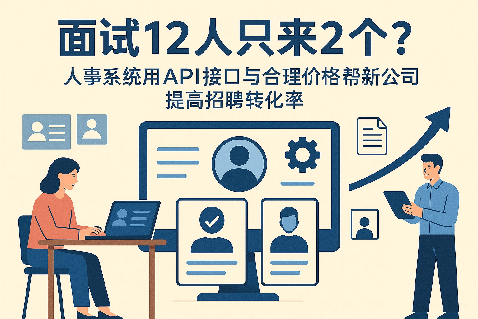 面试12人只来2个？人事系统用API接口与合理价格帮新公司提高招聘转化率