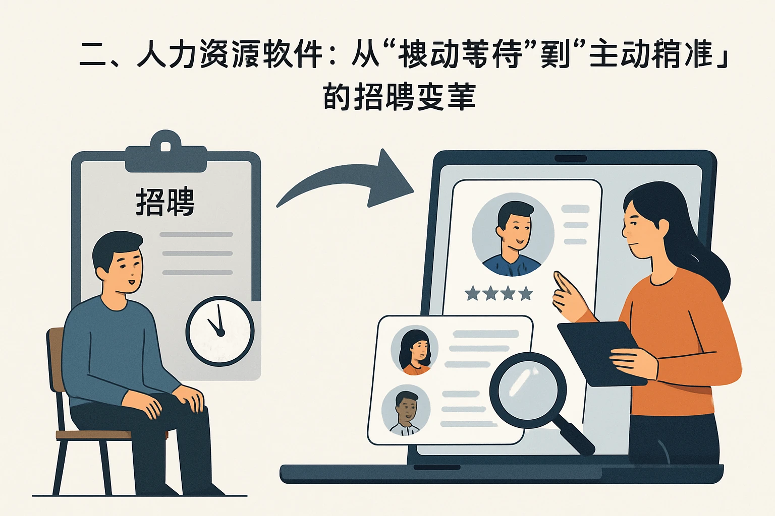 二、人力资源软件:从“被动等待”到“主动精准”的招聘变革
