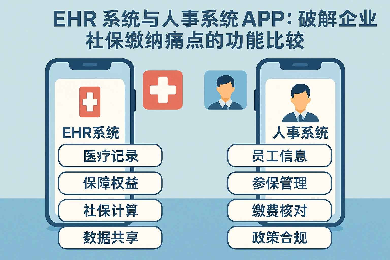EHR系统与人事系统APP：破解企业社保缴纳痛点的功能比较