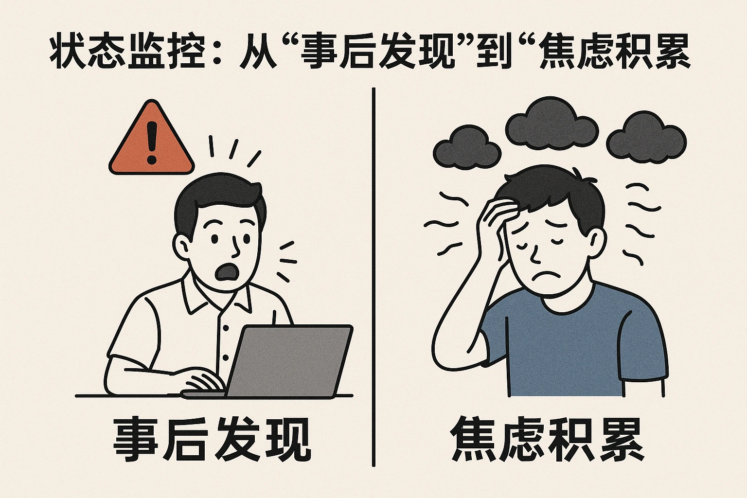 2. 状态监控：从“事后发现”到“焦虑积累”