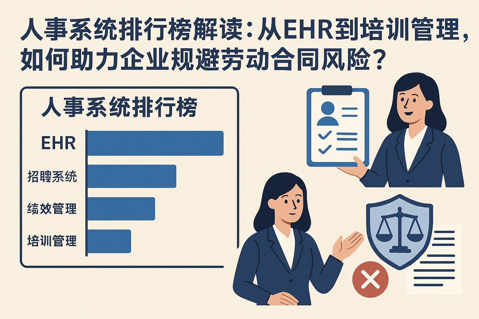 人事系统排行榜解读:从EHR到培训管理,如何助力企业规避劳动合同风险?