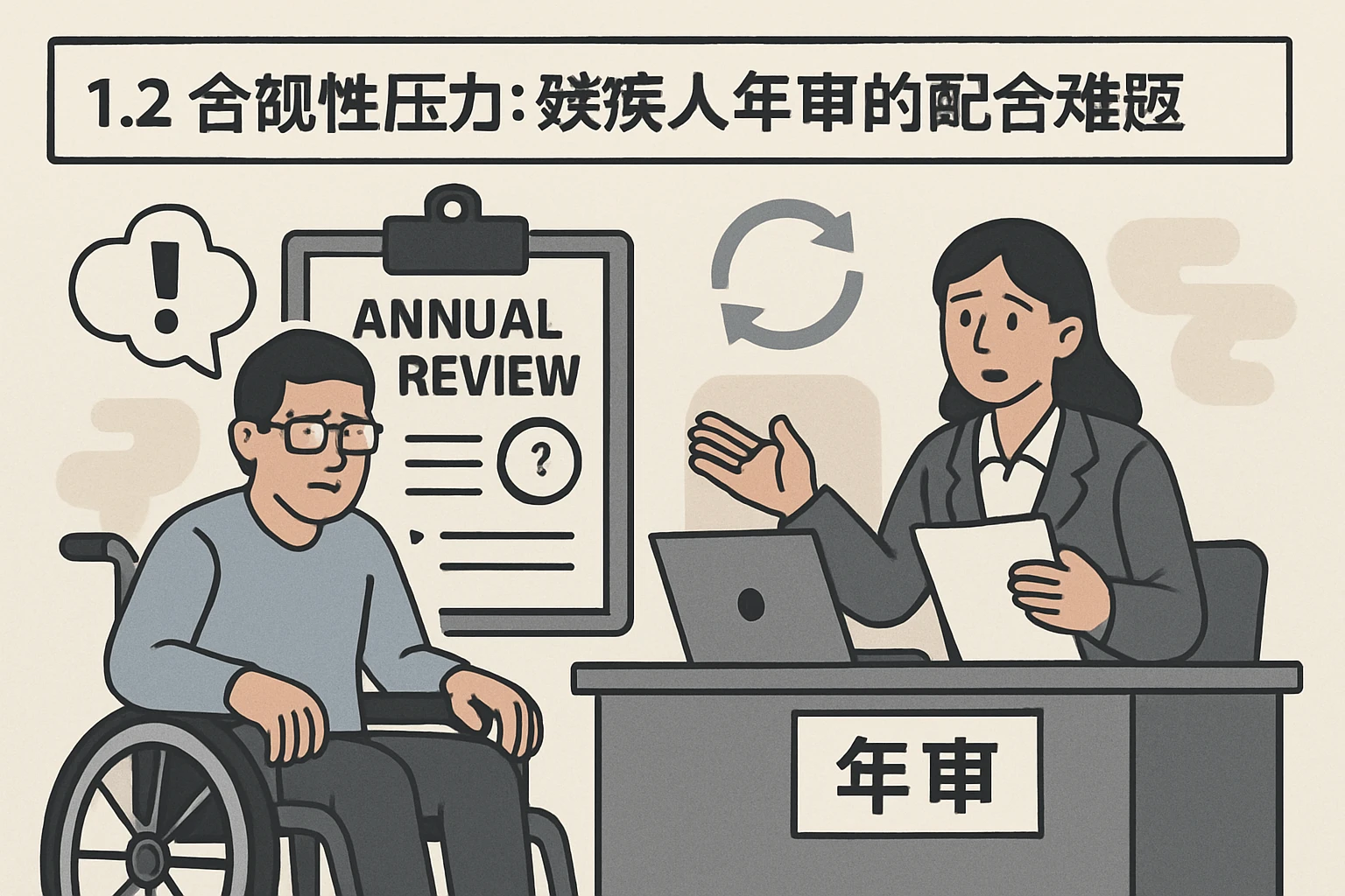 1.2 合规性压力：残疾人年审的配合难题