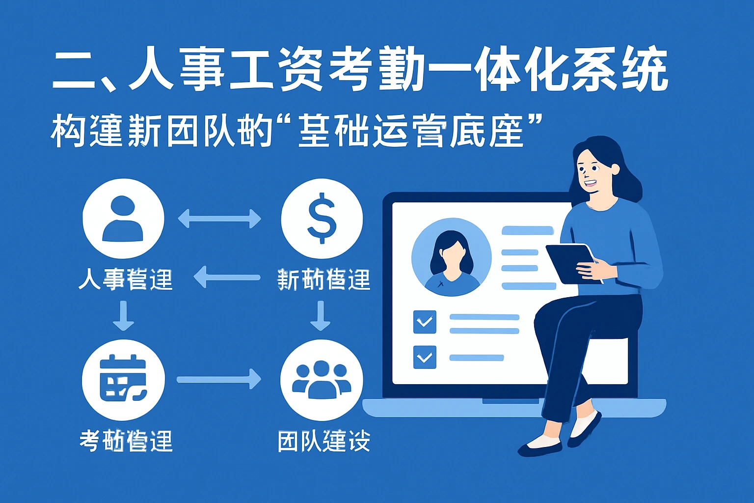 二、人事工资考勤一体化系统：构建新团队的“基础运营底座”