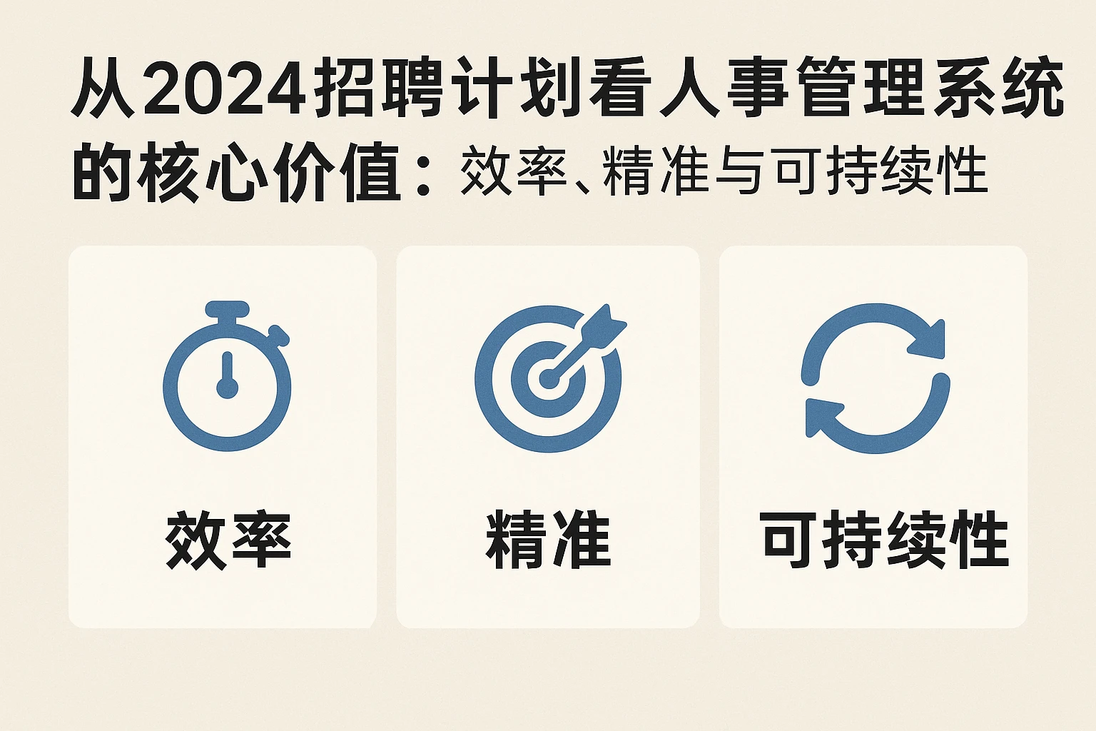 从2024招聘计划看人事管理系统的核心价值：效率、精准与可持续性