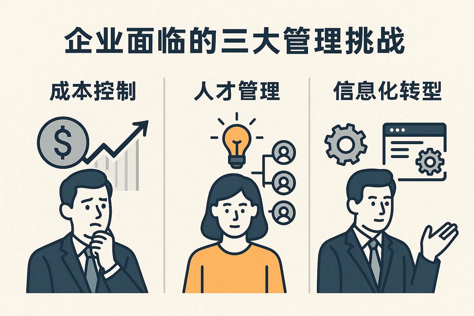 2. 企业面临的三大管理挑战