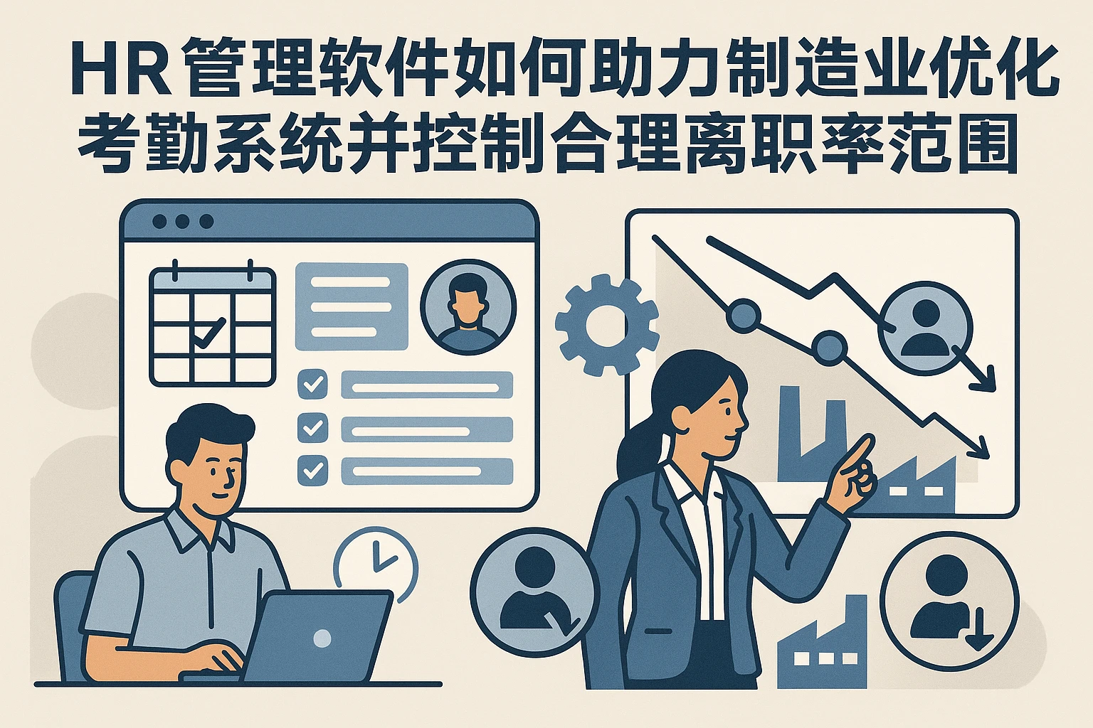 HR管理软件如何助力制造业优化考勤系统并控制合理离职率范围
