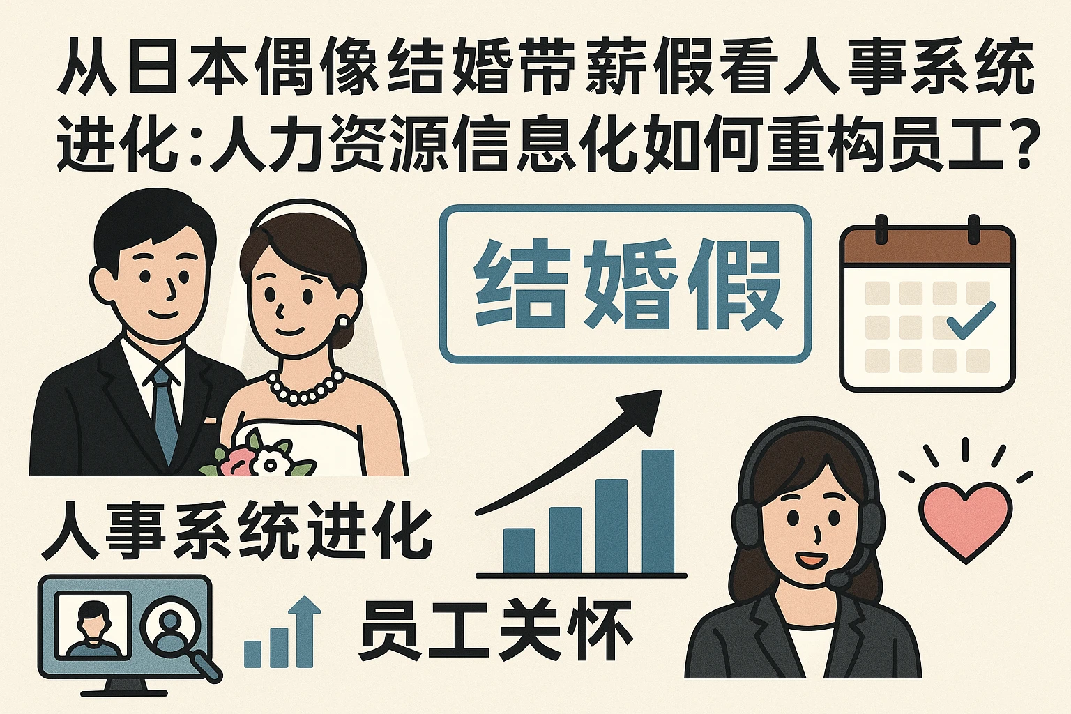 从日本偶像结婚带薪假看人事系统进化:人力资源信息化如何重构员工关怀?