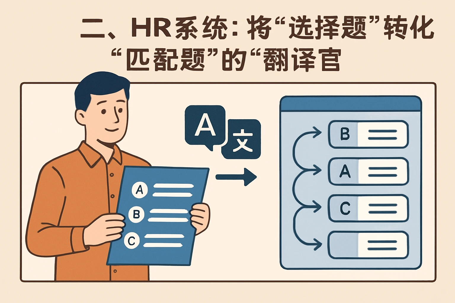 二、HR系统：将“选择题”转化为“匹配题”的“翻译官”