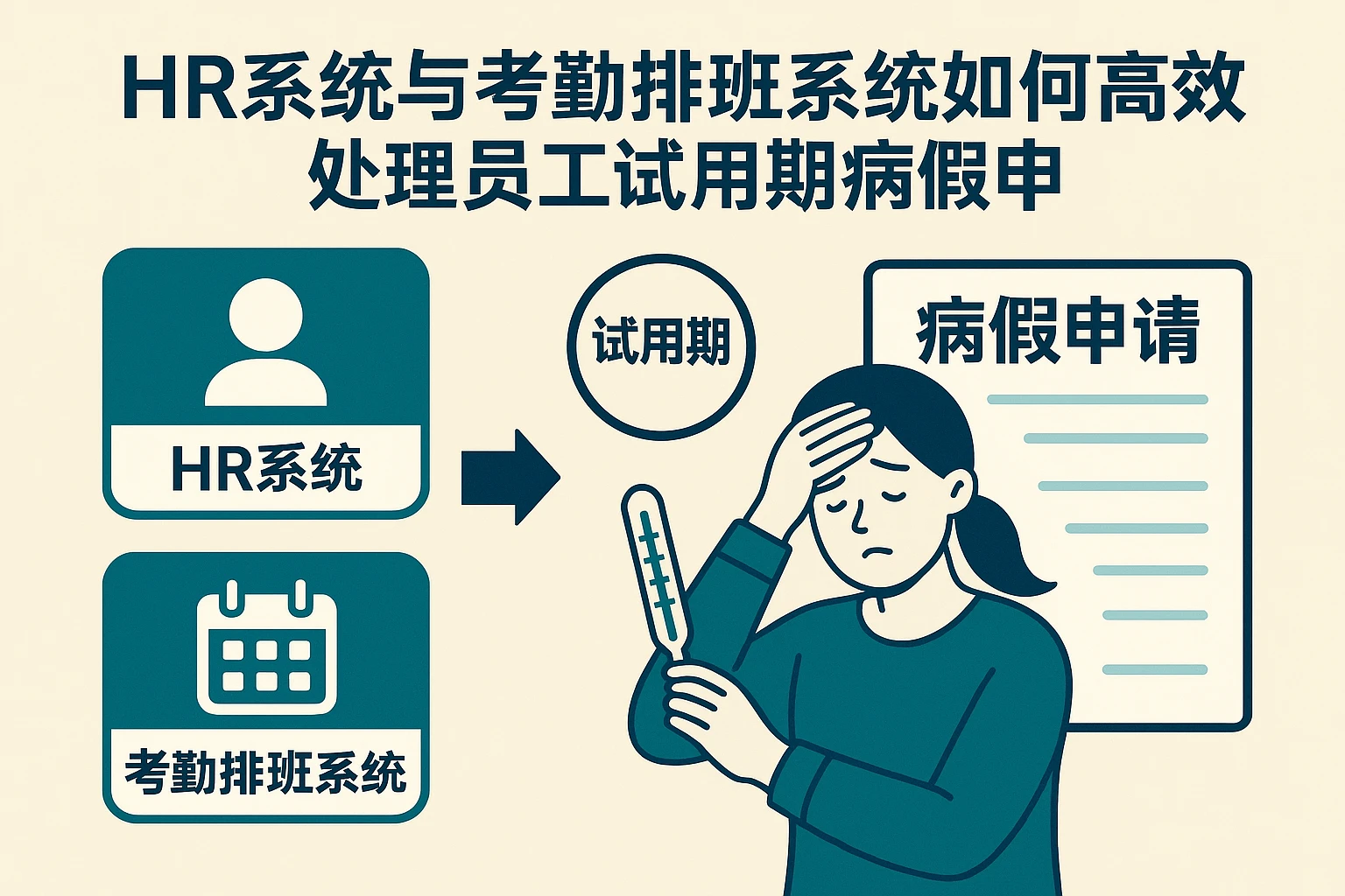 HR系统与考勤排班系统如何高效处理员工试用期病假申请