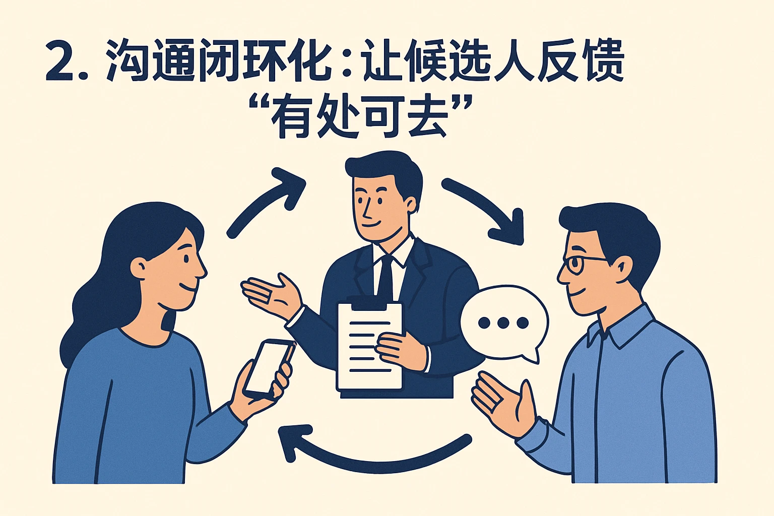2. 沟通闭环化:让候选人反馈“有处可去”
