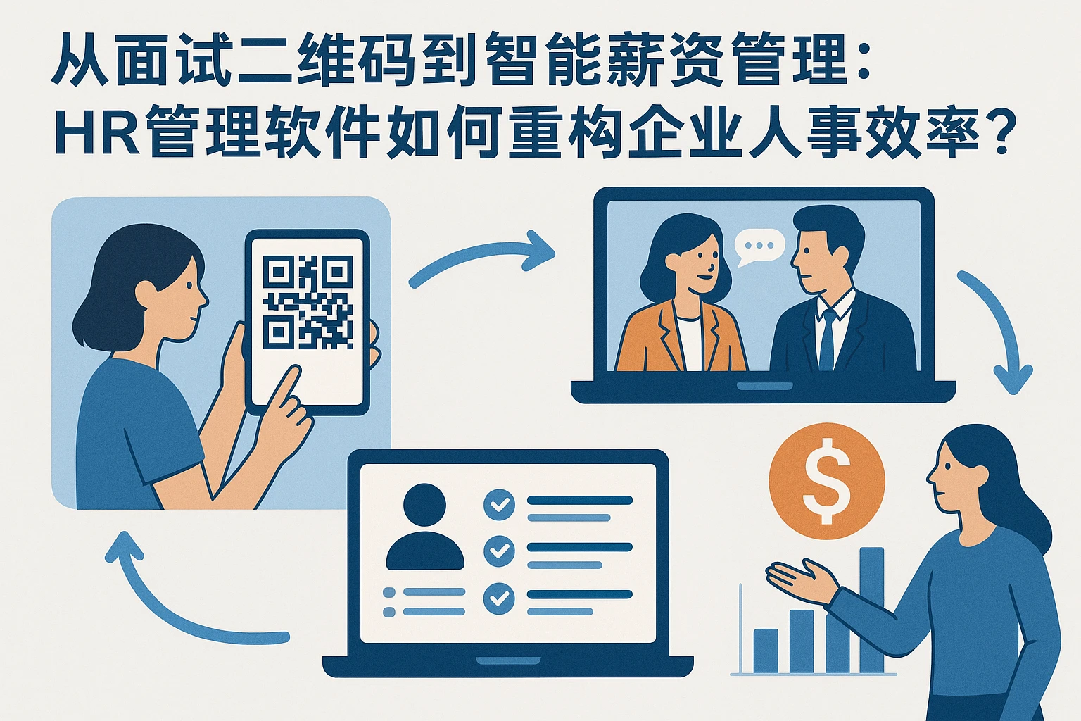 从面试二维码到智能薪资管理:HR管理软件如何重构企业人事效率?