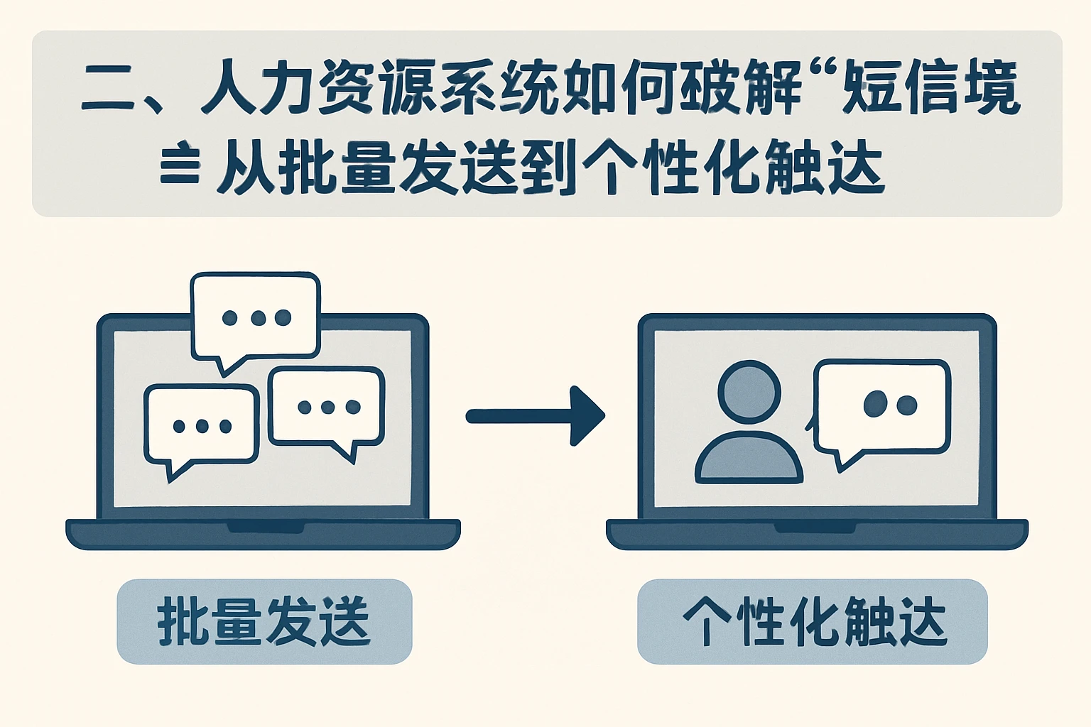 二、人力资源系统如何破解“短信困境”：从批量发送到个性化触达