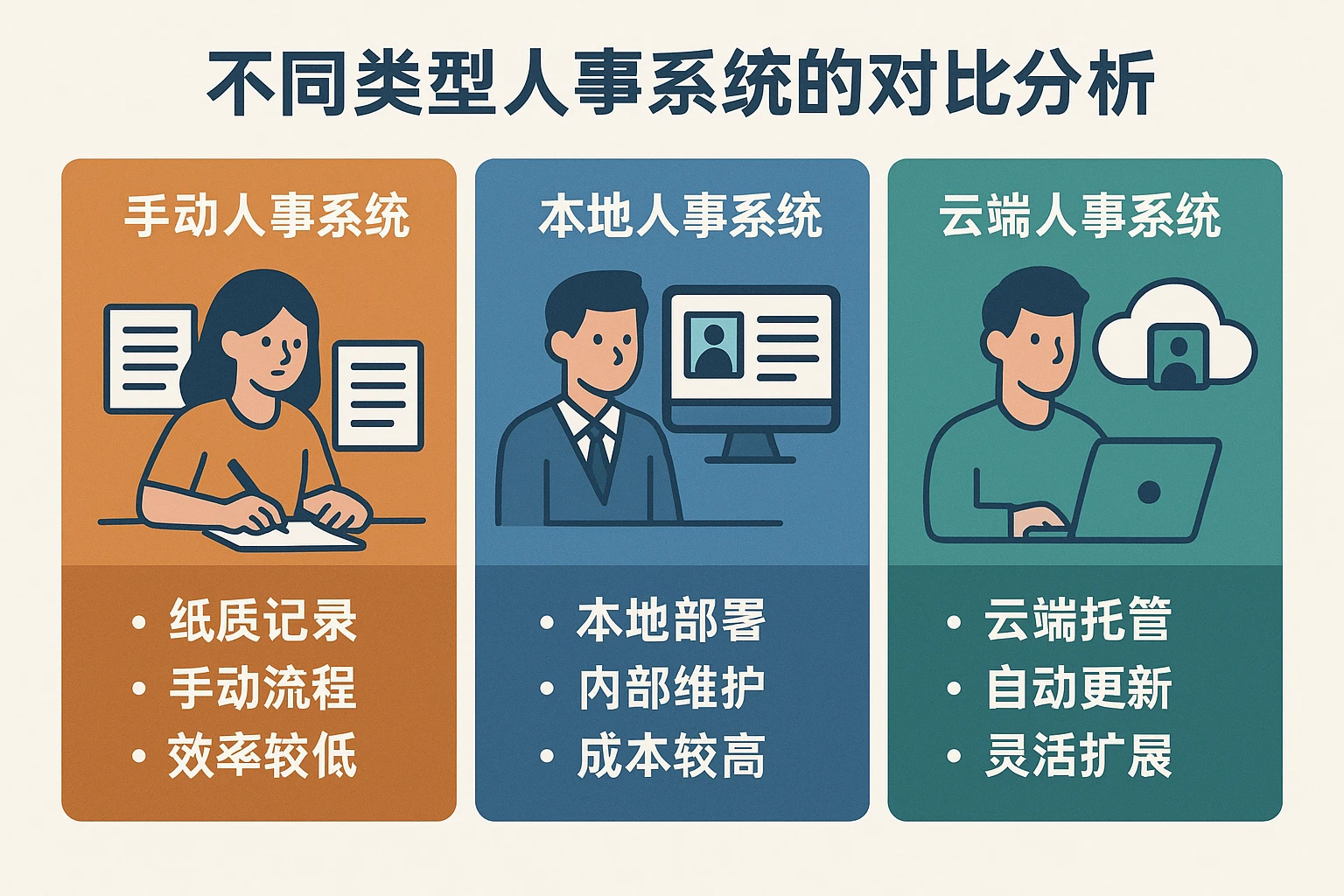 不同类型人事系统的对比分析