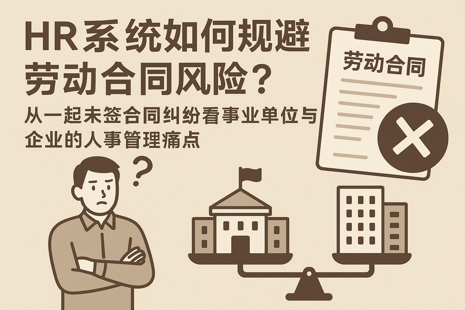 HR系统如何规避劳动合同风险？从一起未签合同纠纷看事业单位与企业的人事管理痛点