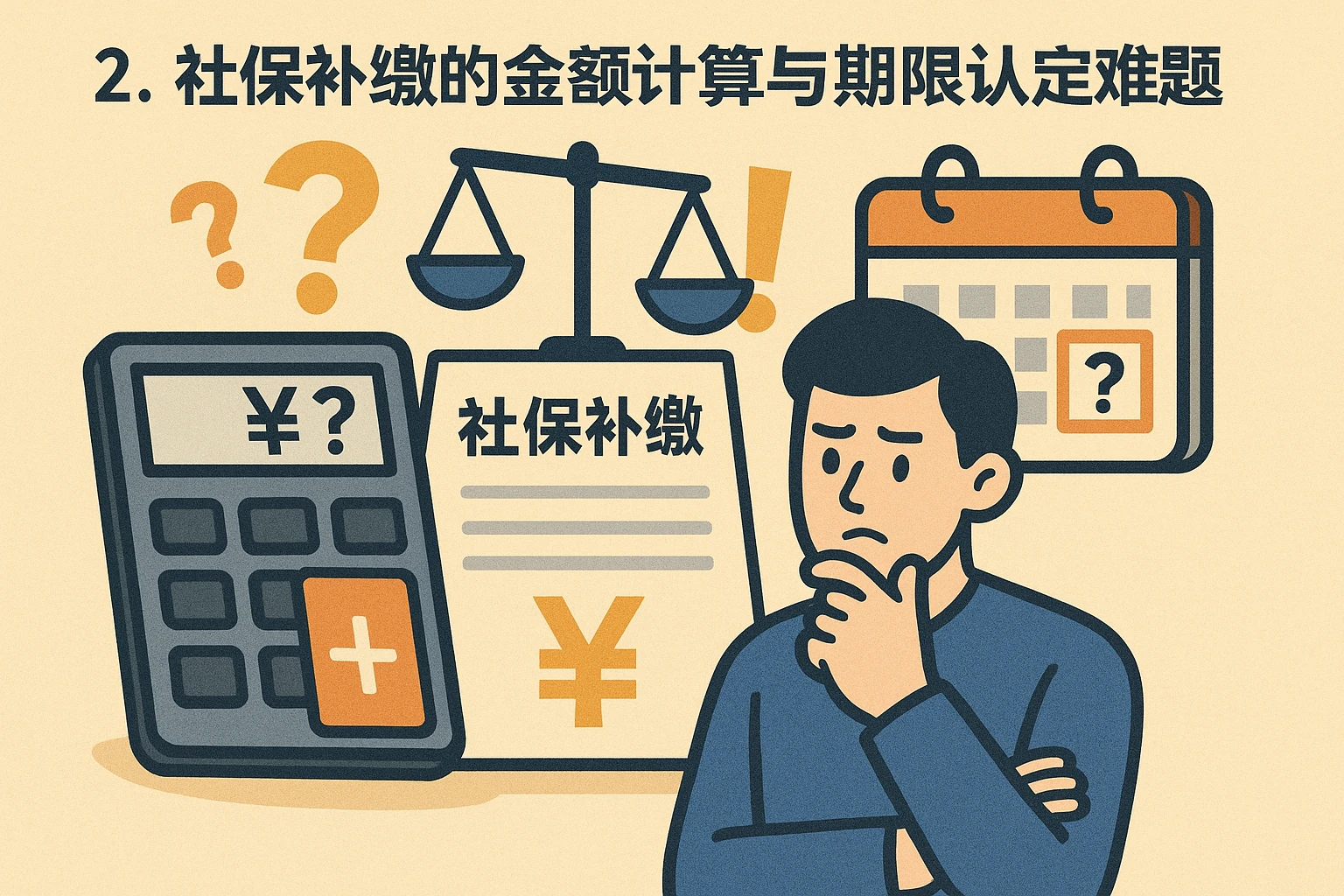 2. 社保补缴的金额计算与期限认定难题