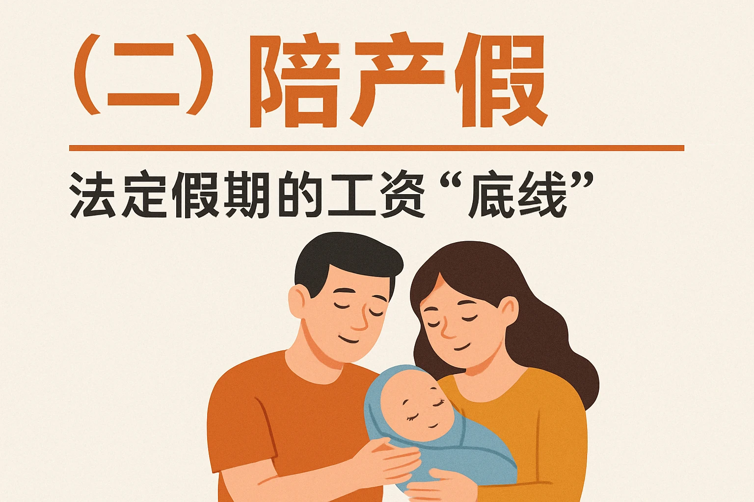 （二）陪产假：法定假期的工资“底线”