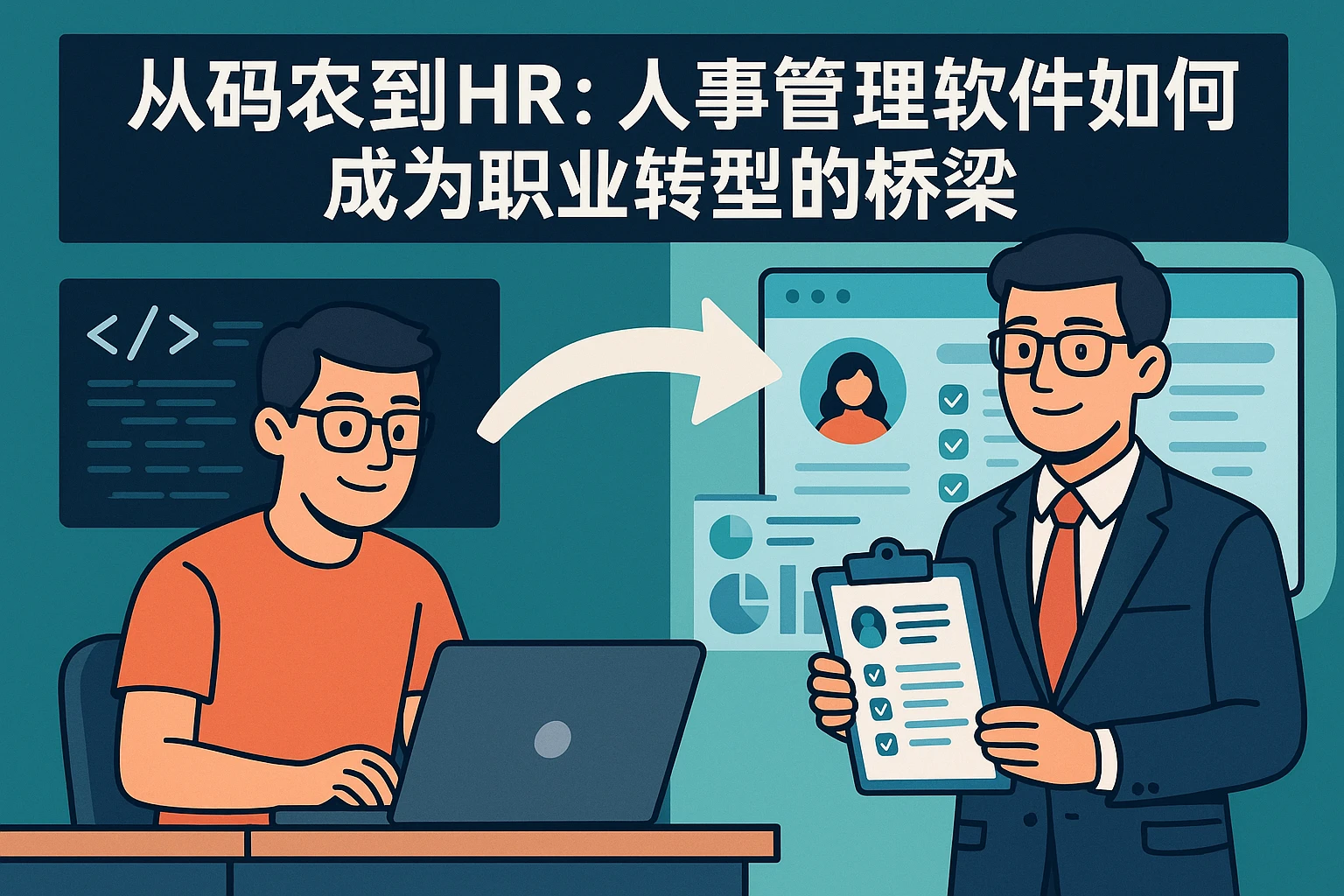 从码农到HR:人事管理软件如何成为职业转型的桥梁