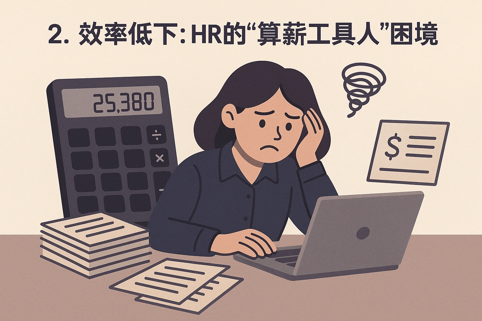 2. 效率低下：HR的“算薪工具人”困境