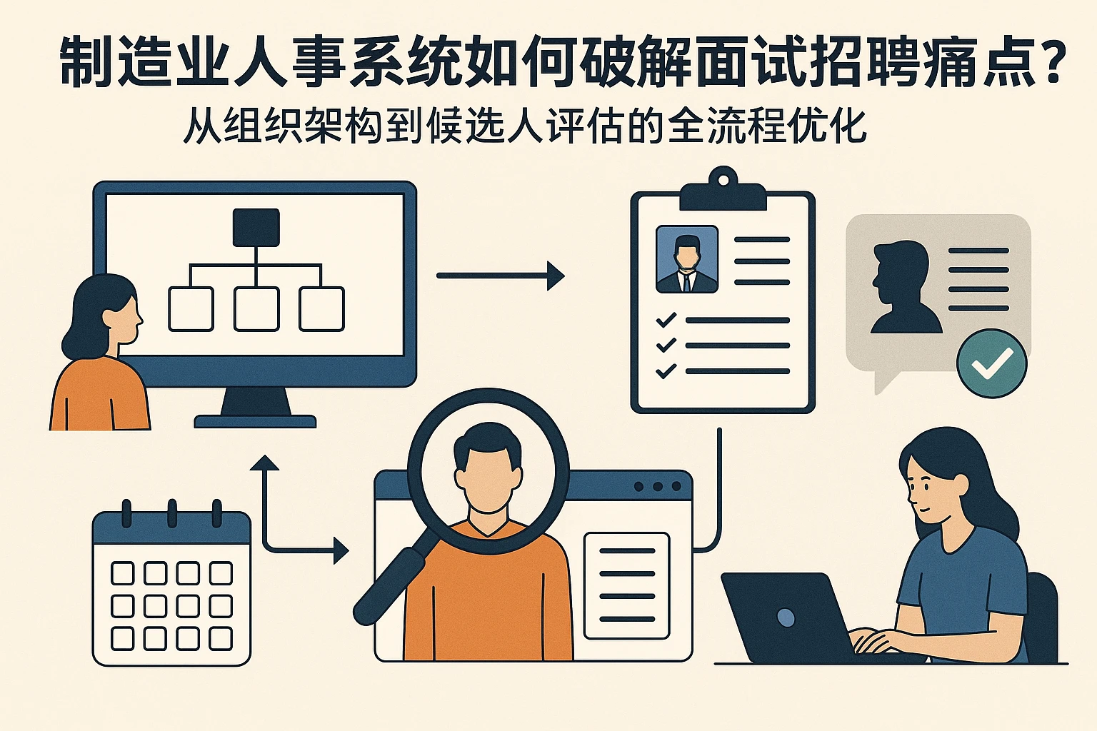 制造业人事系统如何破解面试招聘痛点?从组织架构到候选人评估的全流程优化