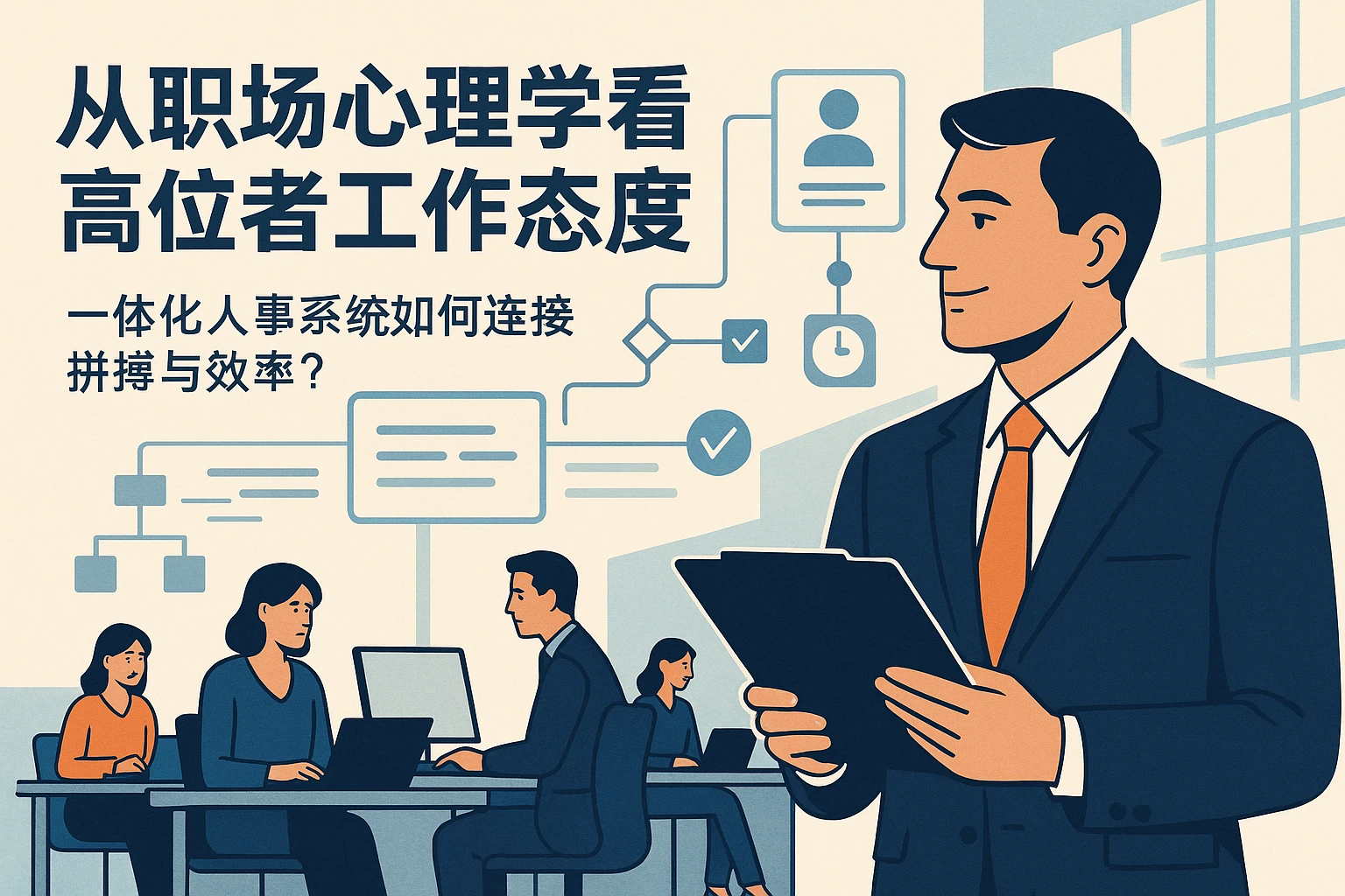 从职场心理学看高位者工作态度：一体化人事系统如何连接拼搏与效率？