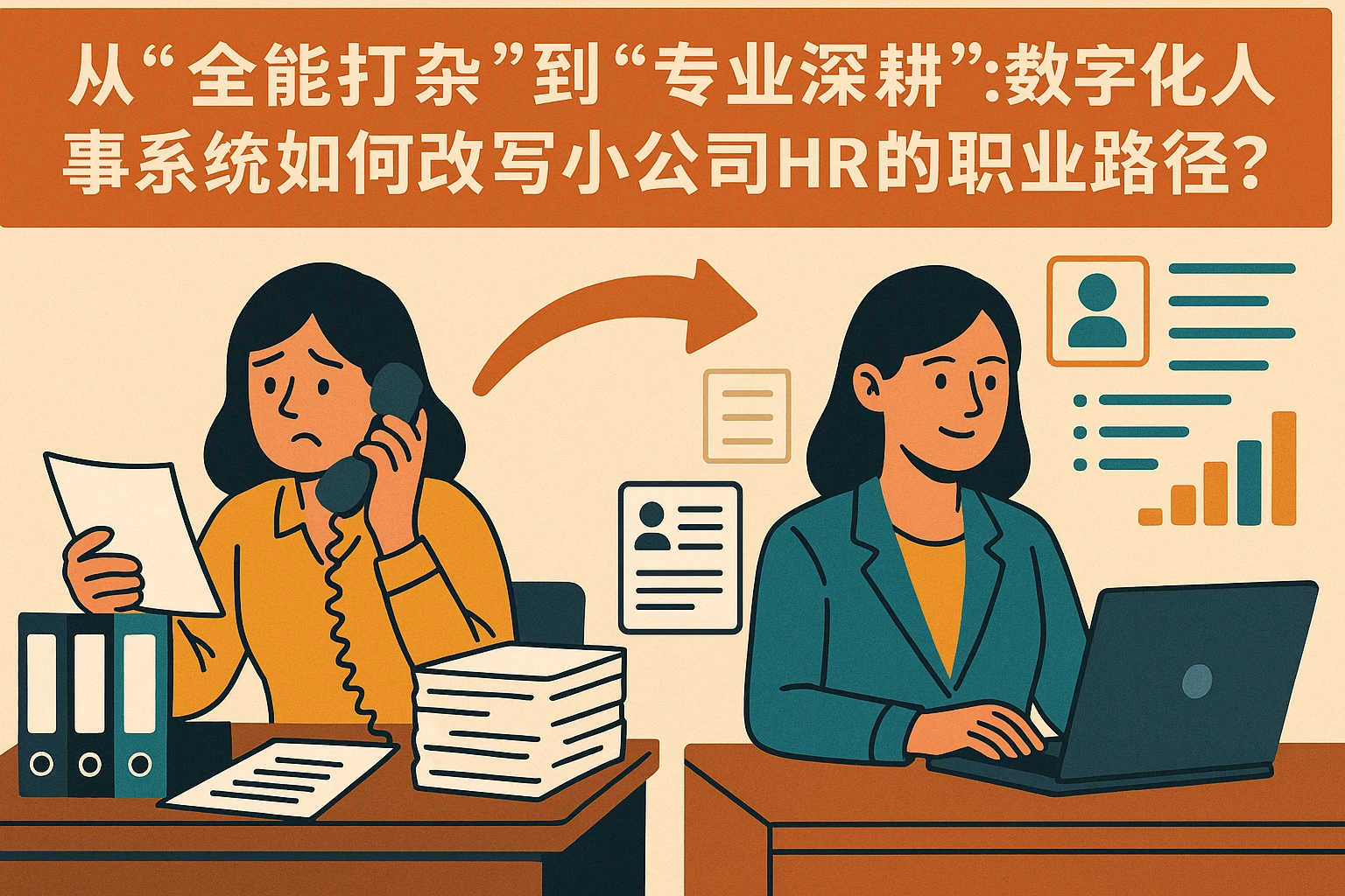 从“全能打杂”到“专业深耕”：数字化人事系统如何改写小公司HR的职业路径？