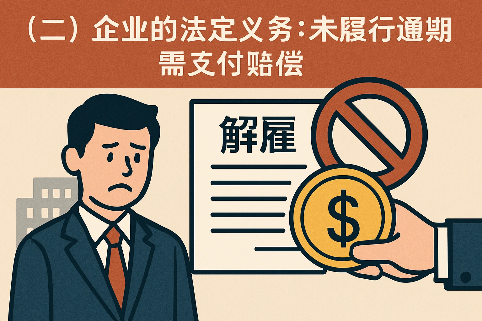 (二)企业的法定义务:未履行通知期需支付赔偿