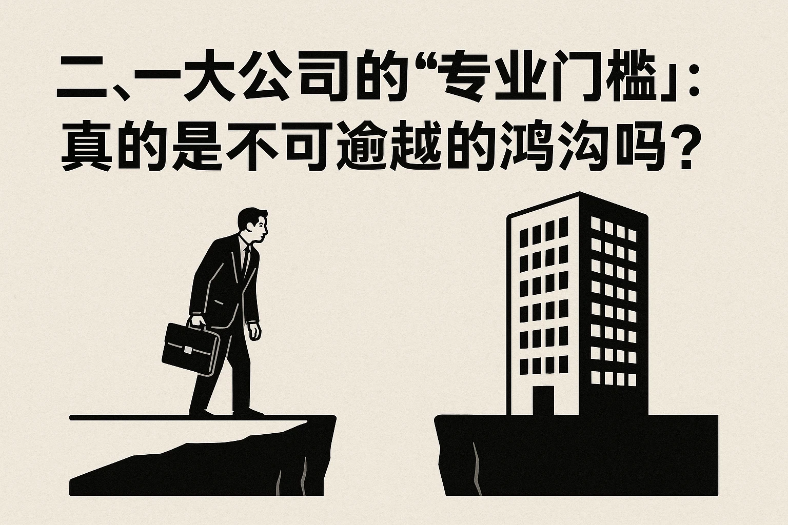 二、大公司的“专业门槛”：真的是不可逾越的鸿沟吗？
