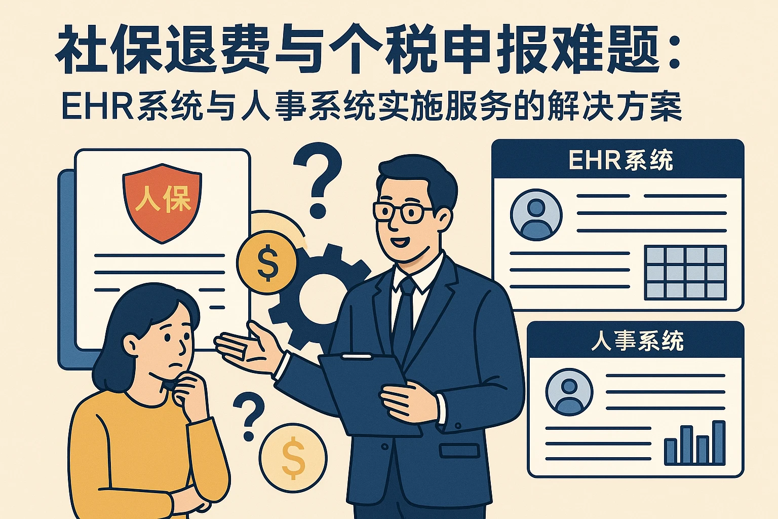社保退费与个税申报难题：EHR系统与人事系统实施服务的解决方案