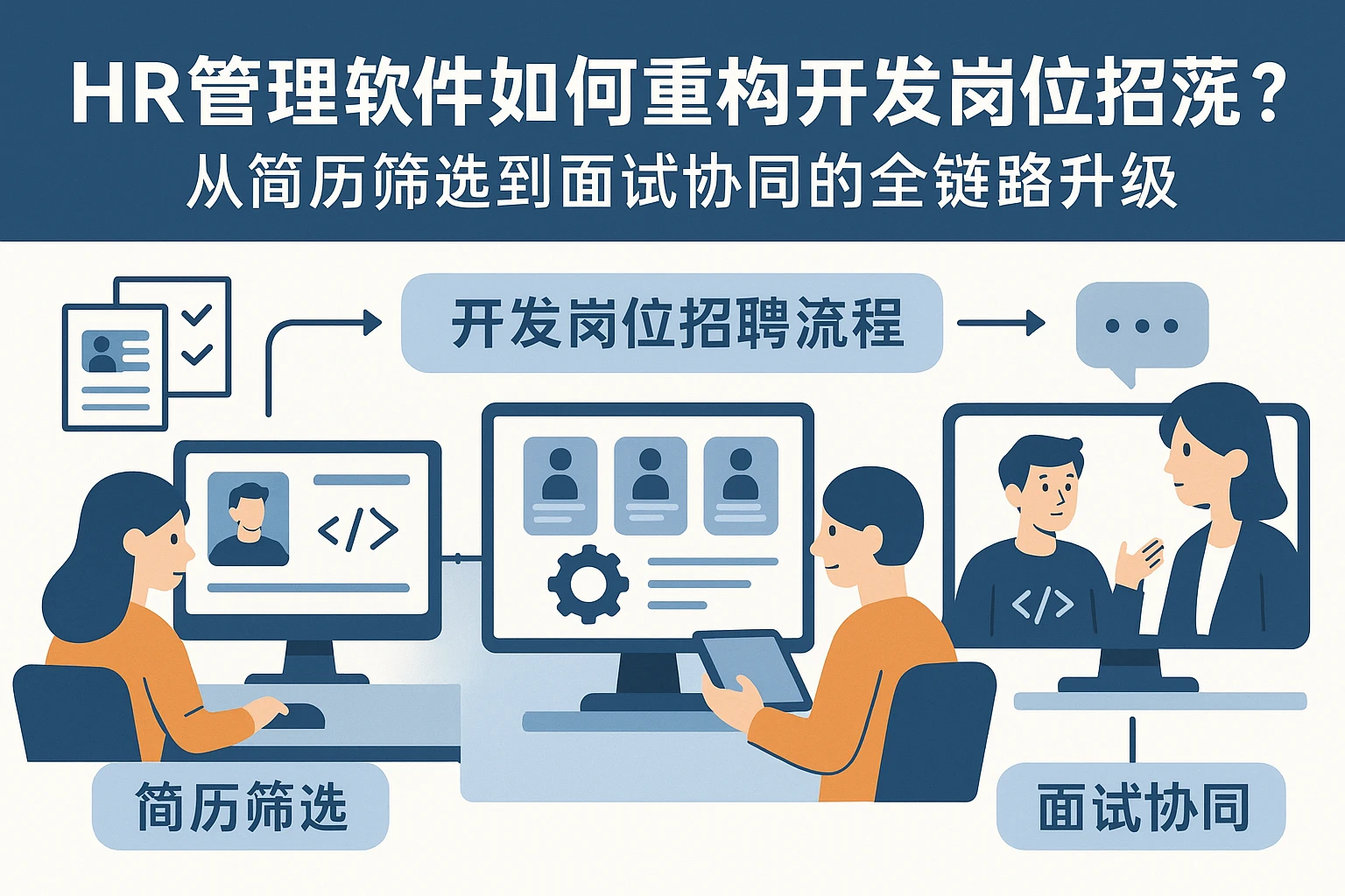 HR管理软件如何重构开发岗位招聘流程?从简历筛选到面试协同的全链路升级