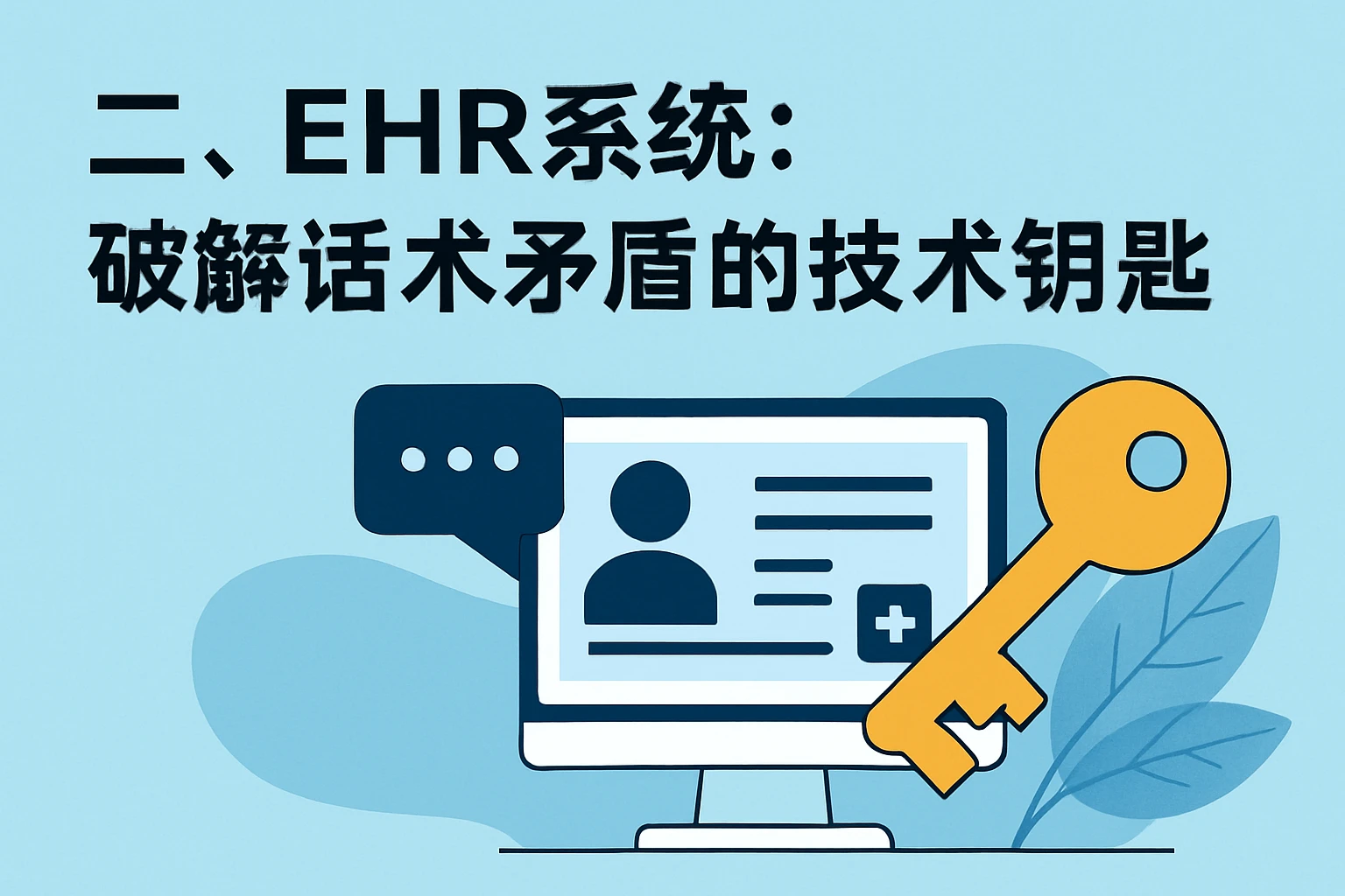 二、EHR系统：破解话术矛盾的技术钥匙