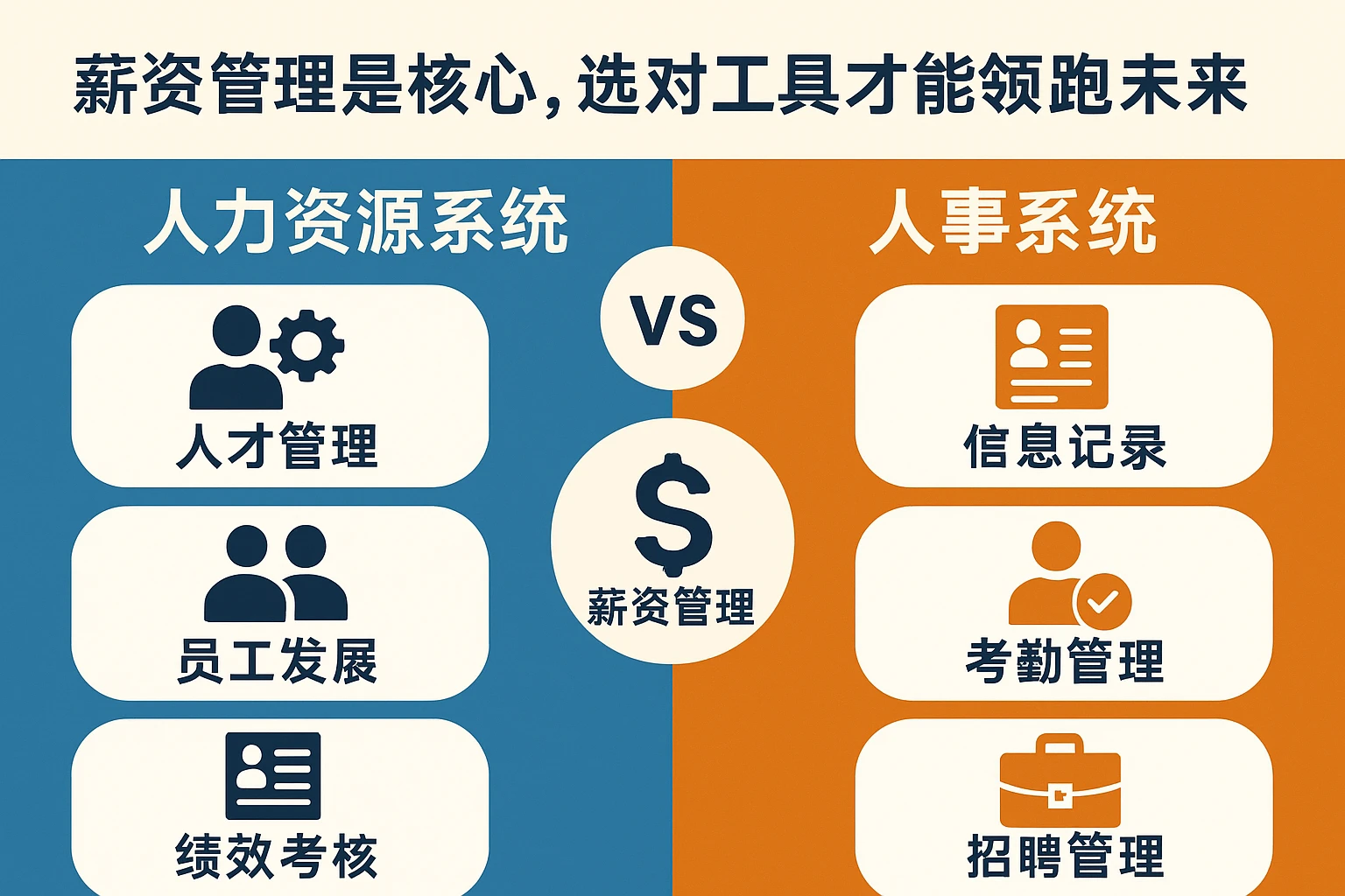 人力资源系统vs人事系统：薪资管理是核心，选对工具才能领跑未来