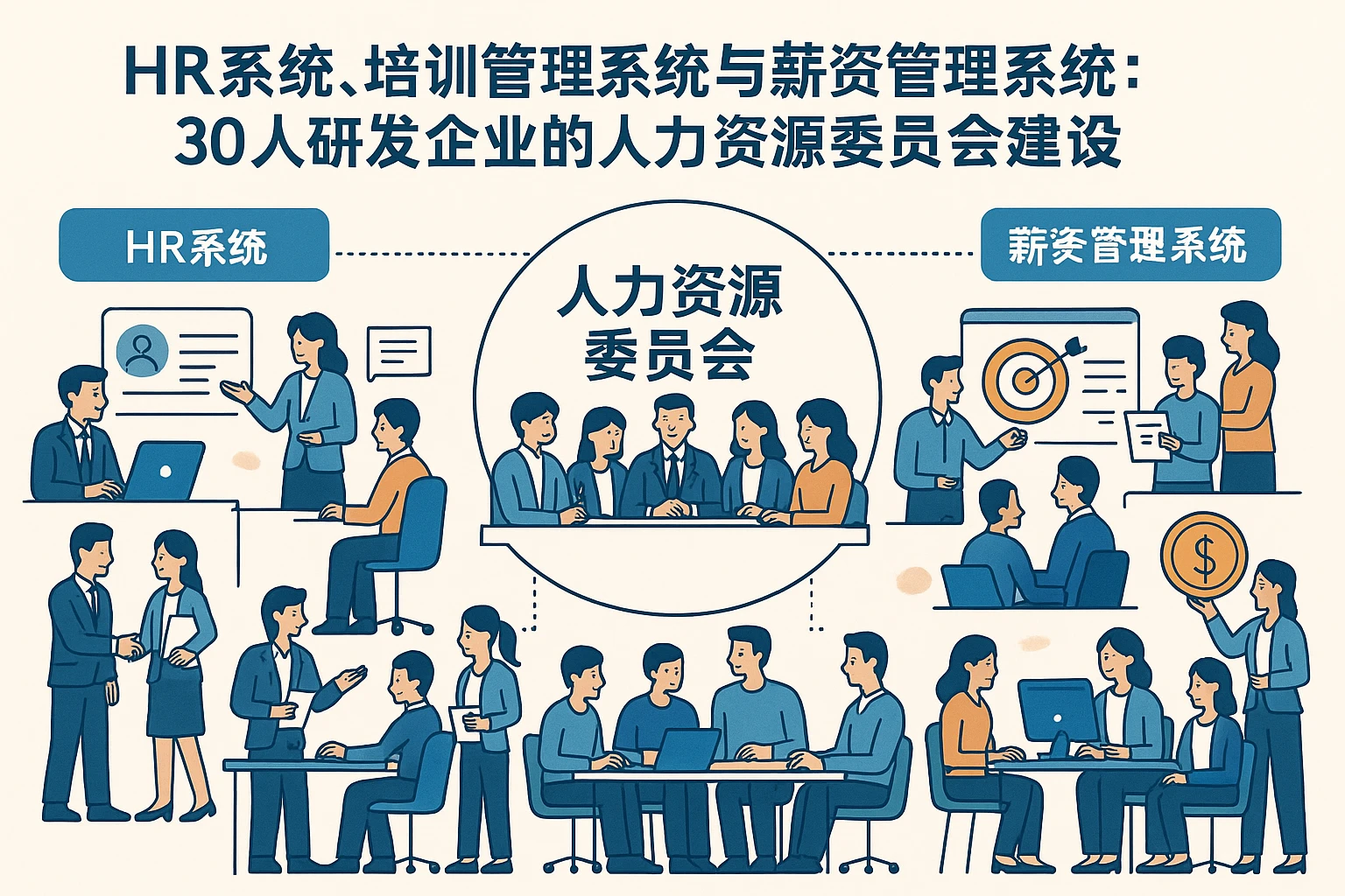 HR系统、培训管理系统与薪资管理系统:30人研发企业的人力资源委员会建设