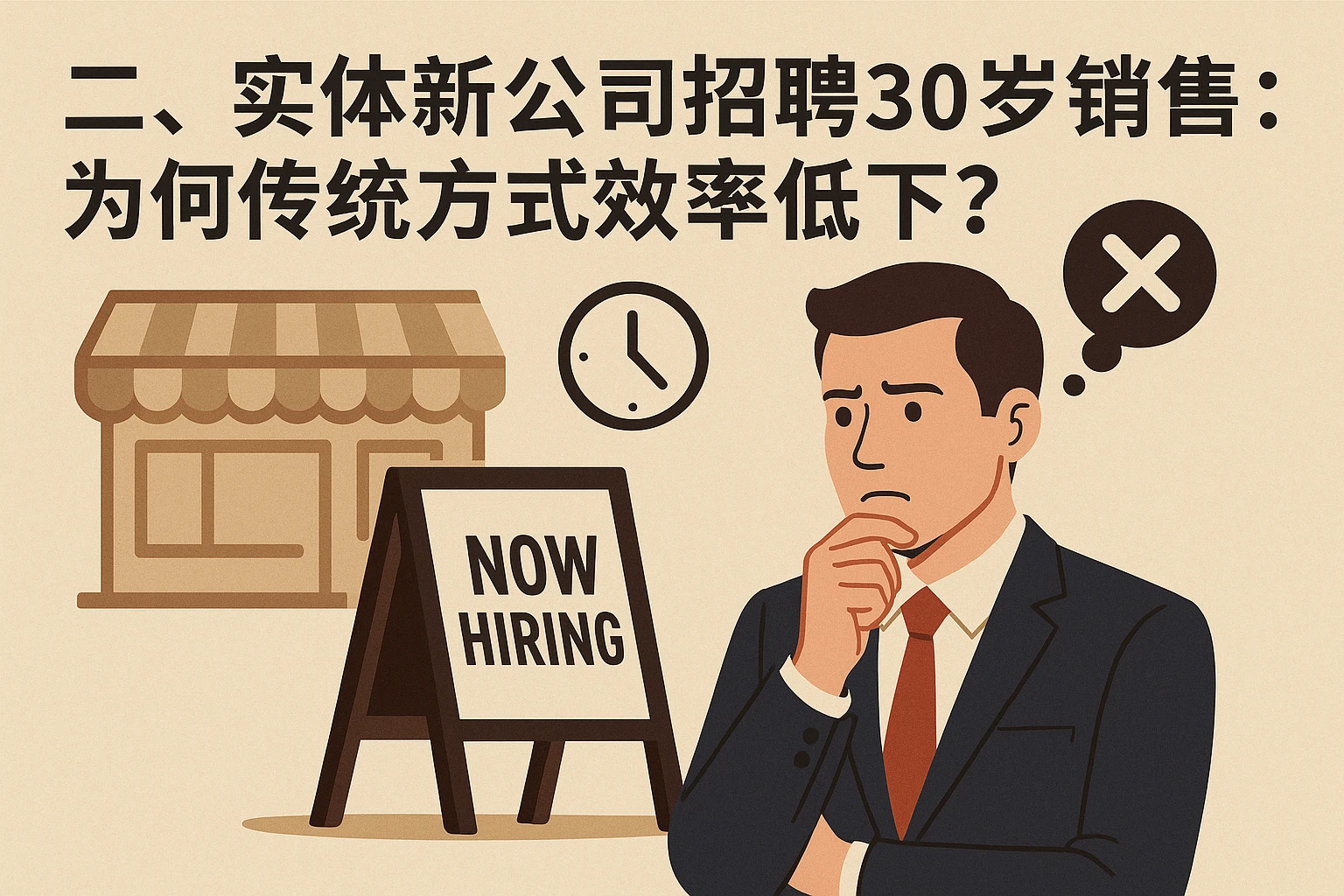 二、实体新公司招聘30岁销售：为何传统方式效率低下？