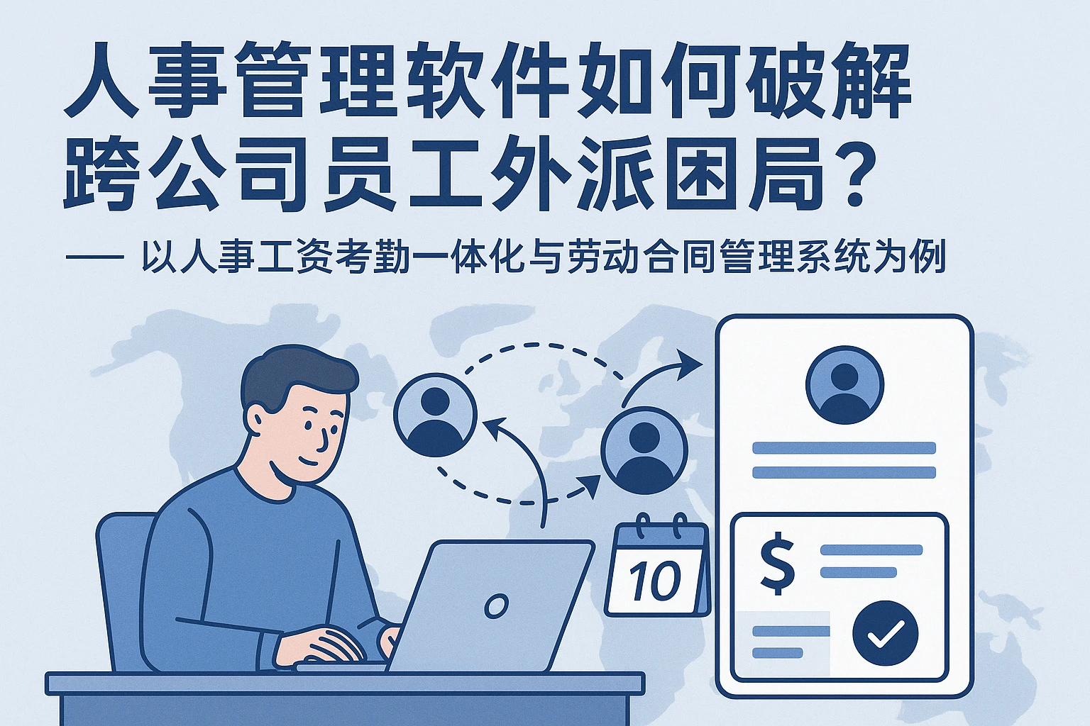 人事管理软件如何破解跨公司员工外派困局?——以人事工资考勤一体化与劳动合同管理系统为例