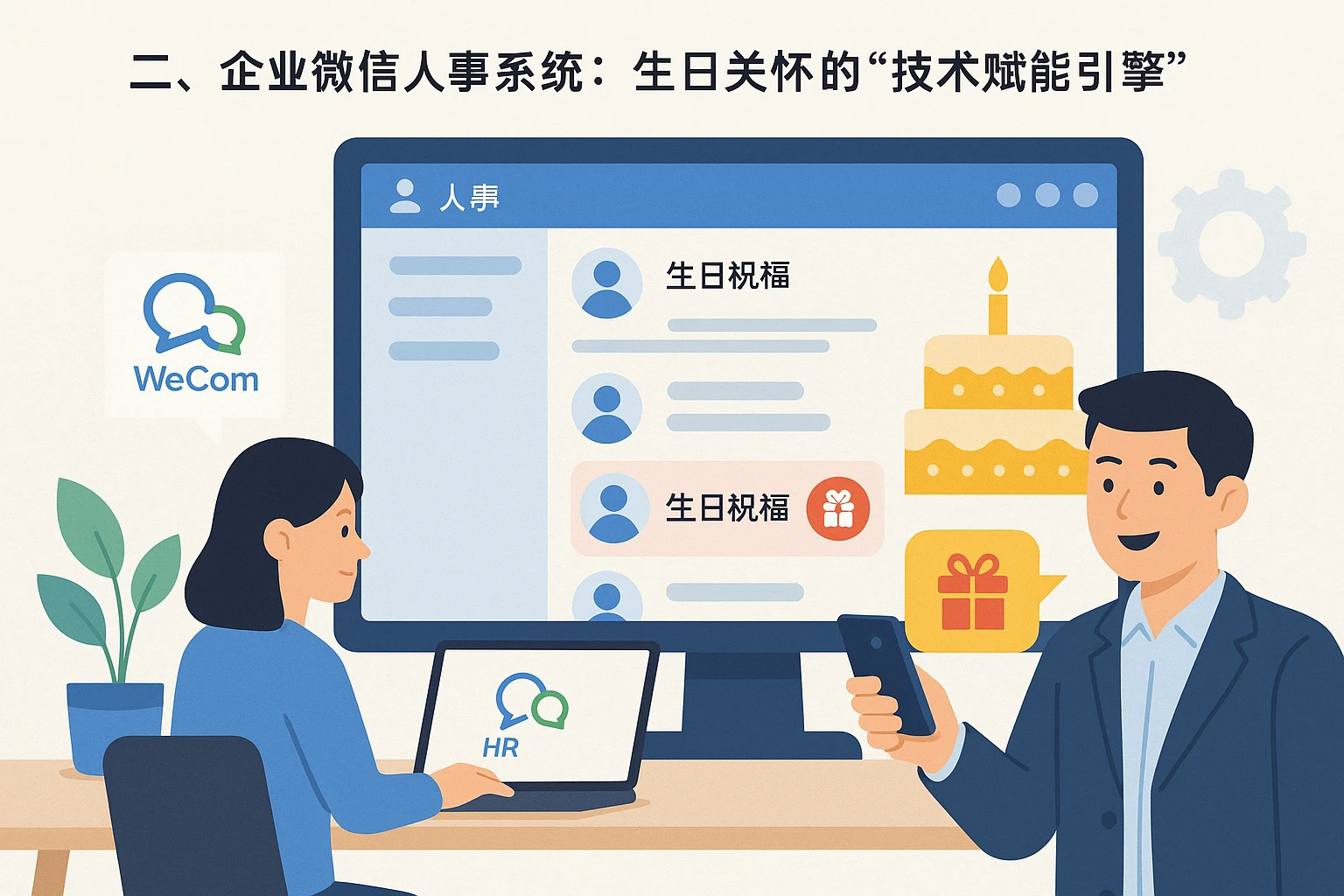 二、企业微信人事系统：生日关怀的“技术赋能引擎”