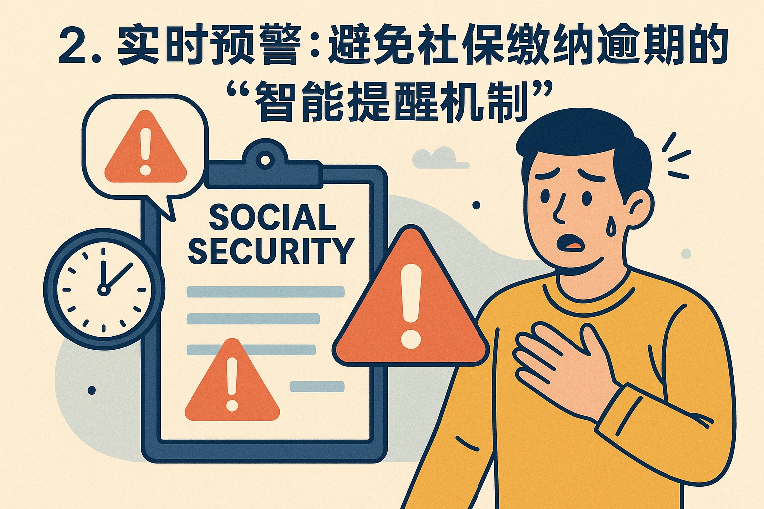 2. 实时预警:避免社保缴纳逾期的“智能提醒机制”
