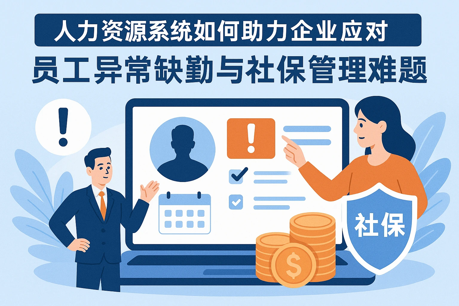 人力资源系统如何助力企业应对员工异常缺勤与社保管理难题