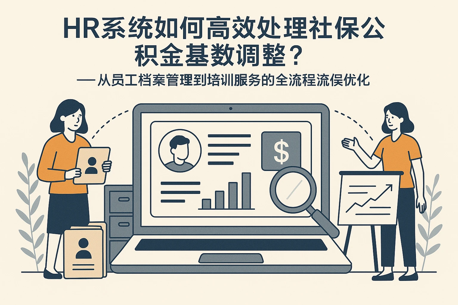 HR系统如何高效处理社保公积金基数调整?—— 从员工档案管理到培训服务的全流程优化