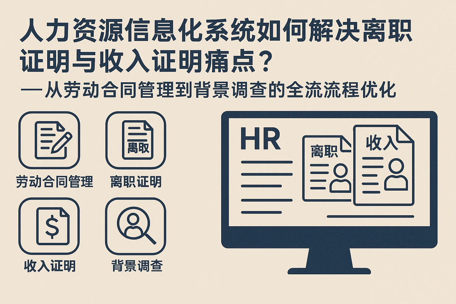 人力资源信息化系统如何解决离职证明与收入证明痛点?——从劳动合同管理到背景调查的全流程优化