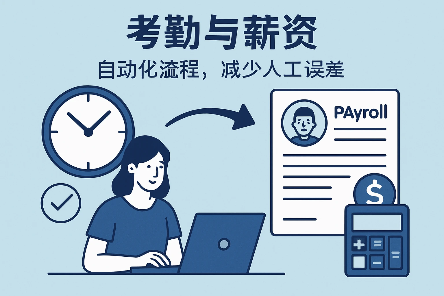 2. 考勤与薪资：自动化流程，减少人工误差