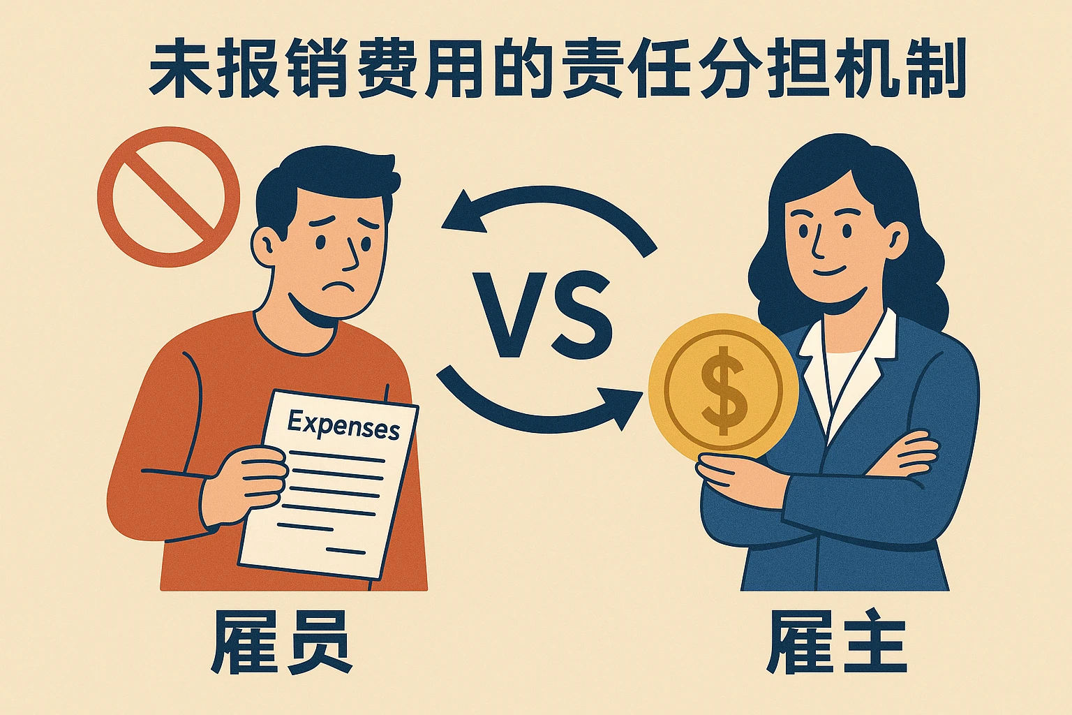 未报销费用的责任分担机制