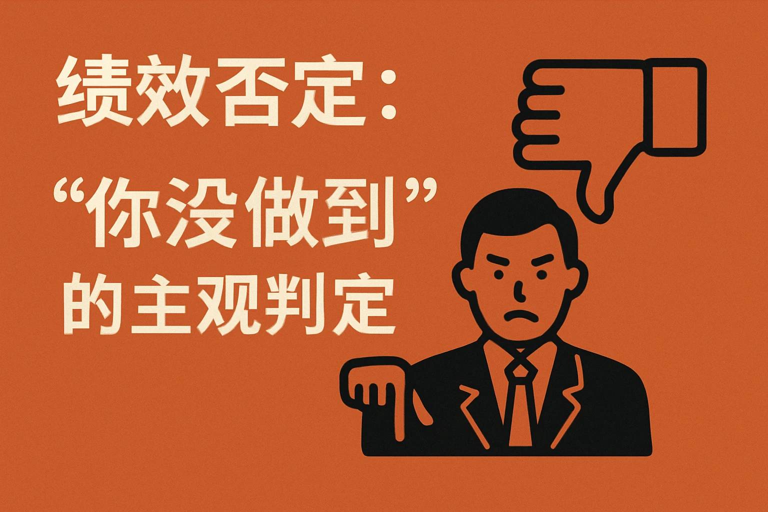 2. 绩效否定：“你没做到”的主观判定