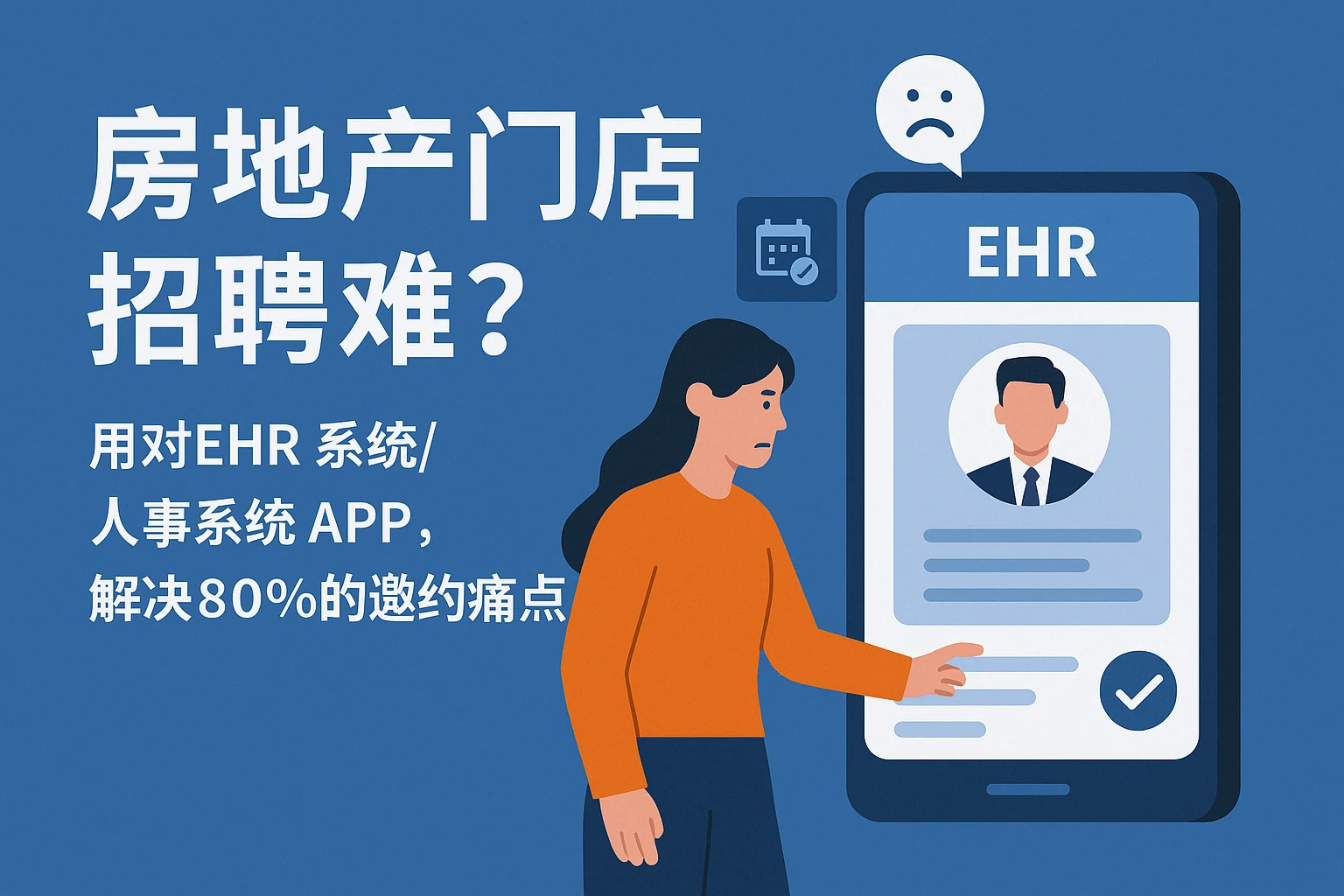 房地产门店招聘难？用对EHR系统/人事系统APP，解决80%的邀约痛点