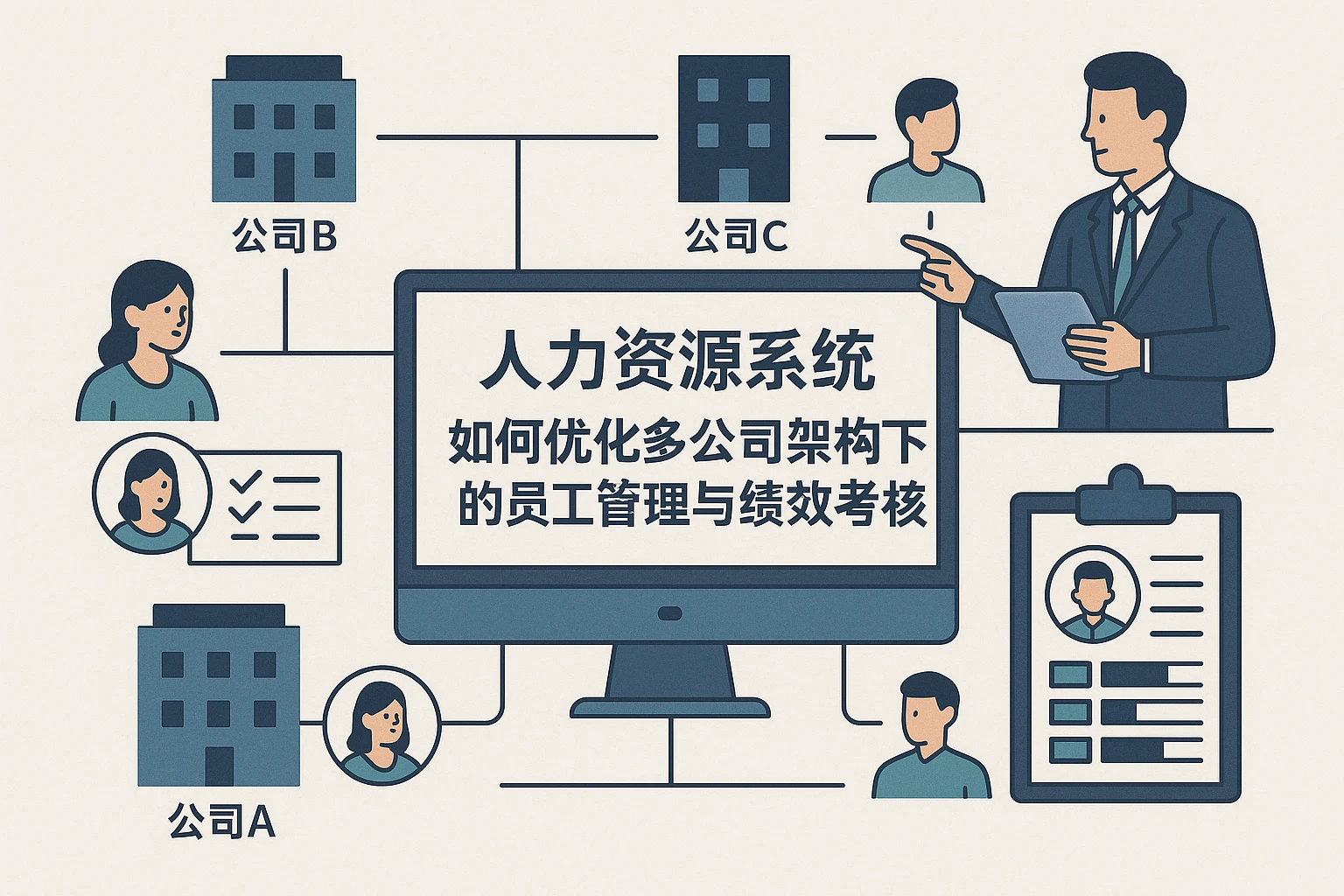 人力资源系统如何优化多公司架构下的员工管理与绩效考核
