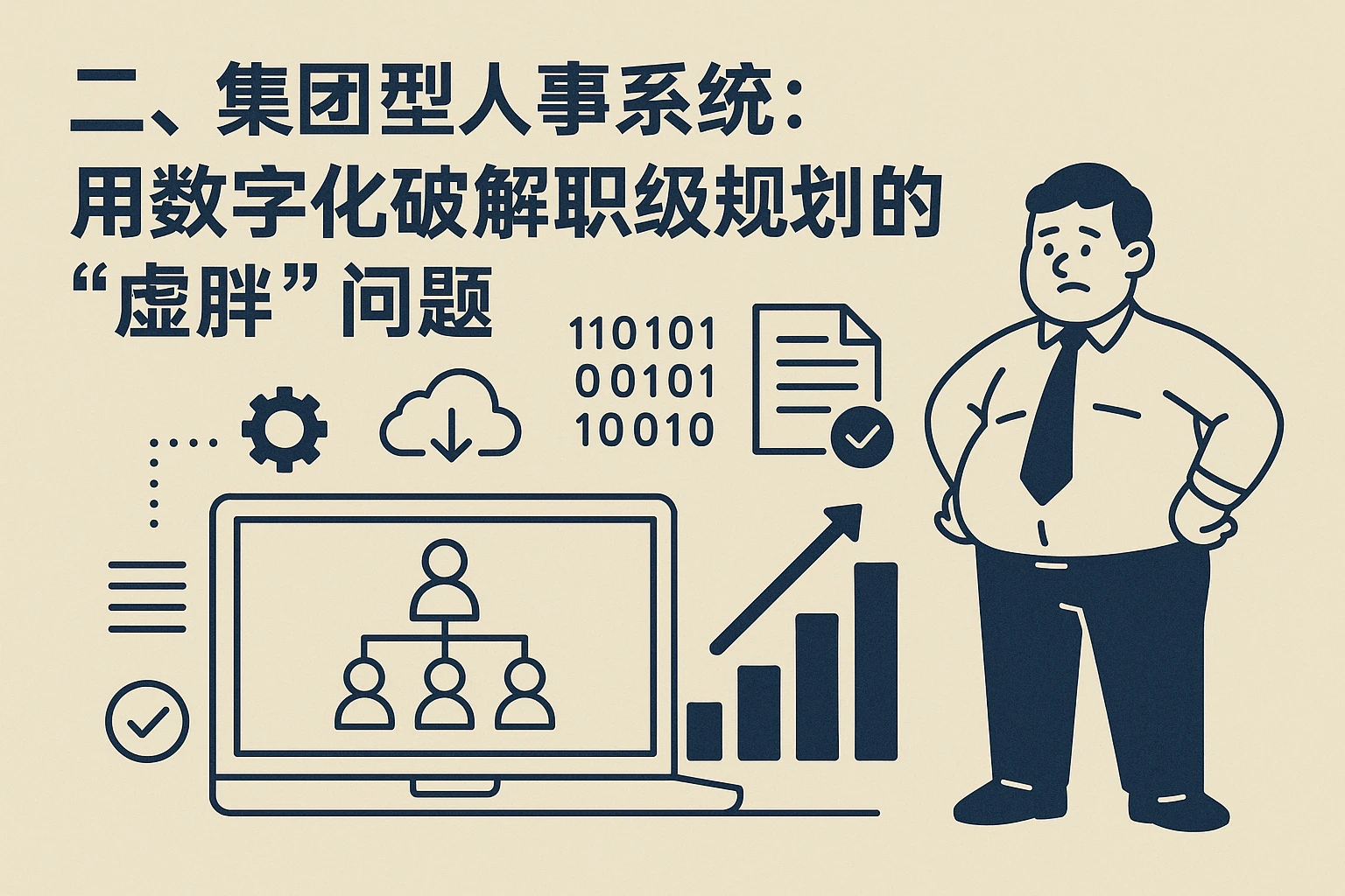 二、集团型人事系统：用数字化破解职级规划的“虚胖”问题