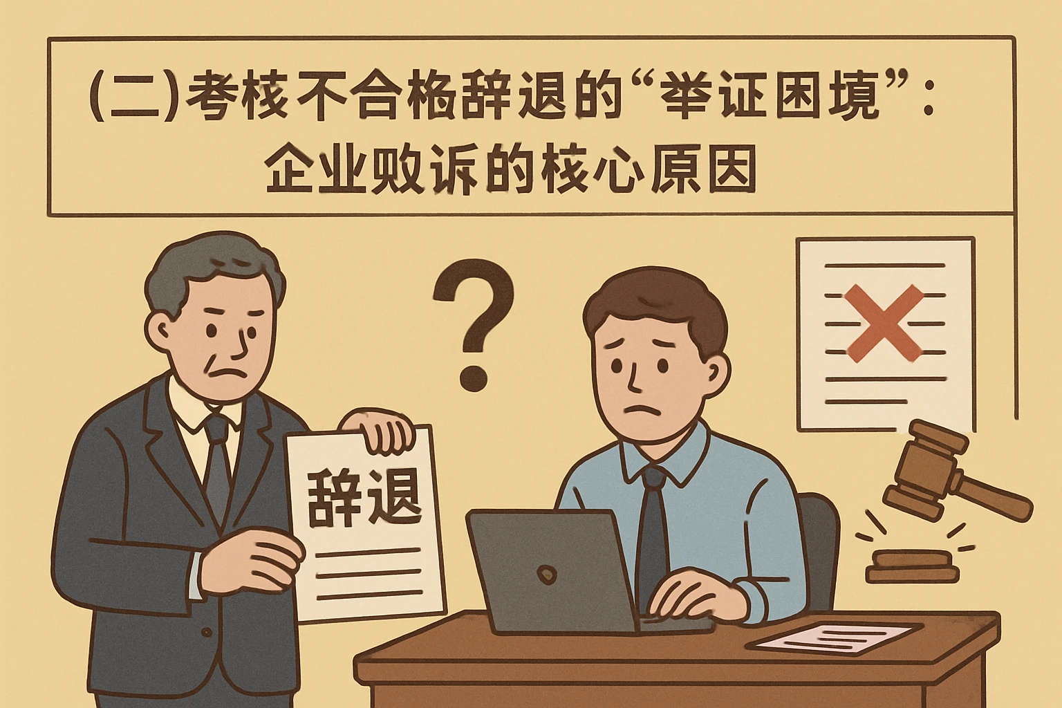 (二)考核不合格辞退的“举证困境”:企业败诉的核心原因