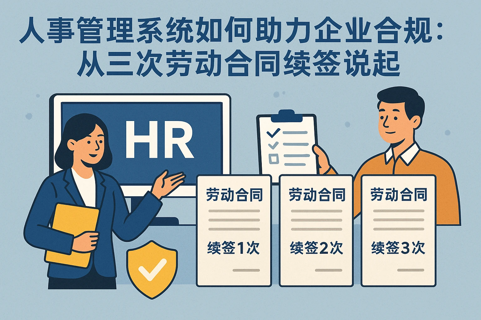 人事管理系统如何助力企业合规:从三次劳动合同续签说起