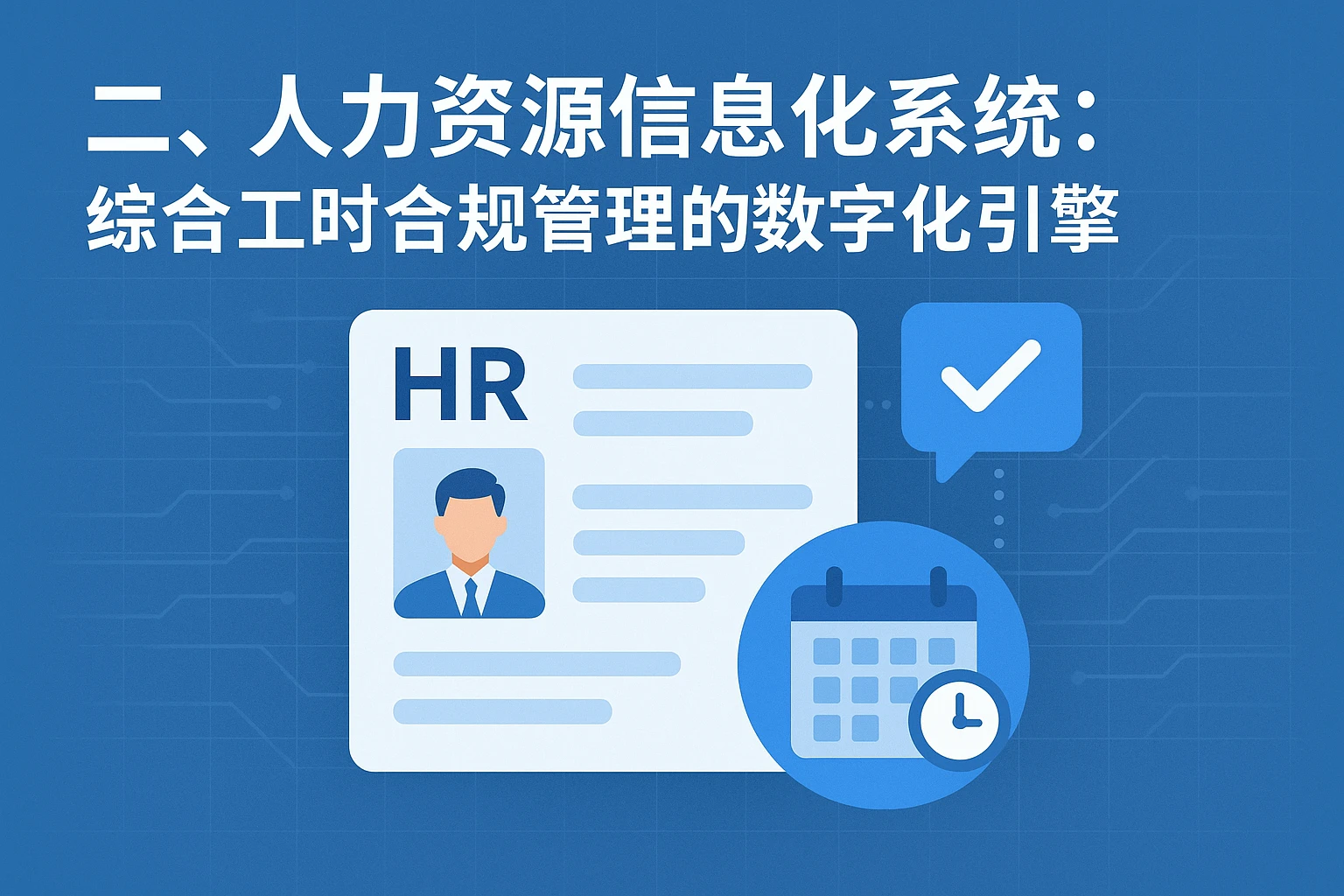 二、人力资源信息化系统:综合工时合规管理的数字化引擎