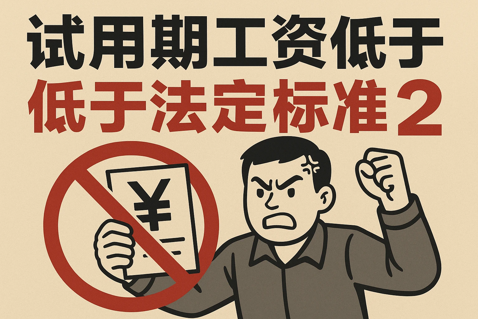 2. 试用期工资低于法定标准
